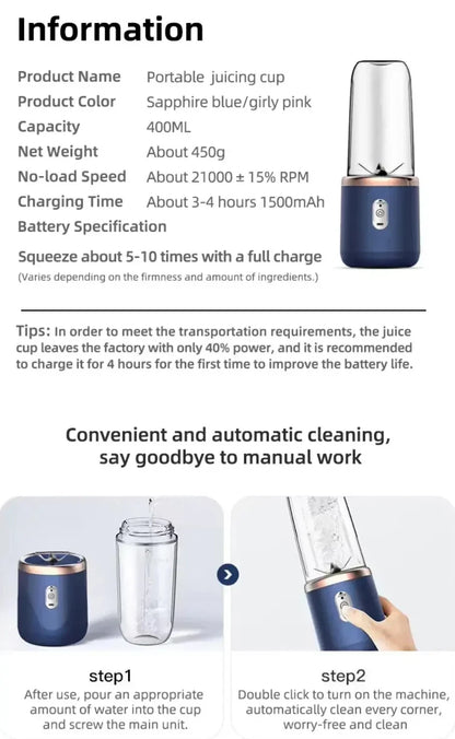 Portable Smart Juicer Blender With Cup