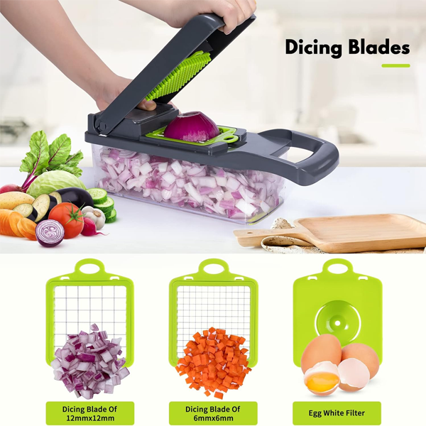 5-in-1 Multifunctional vegetable cutter &slicer fast &easy kitchen chopper